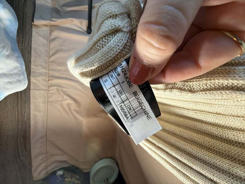 ba&sh Ribbed Mock Neck Sweater Ivory - Picture 7 of 10